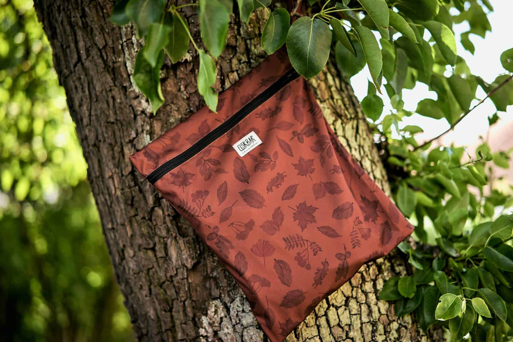 Red wetbag in tree