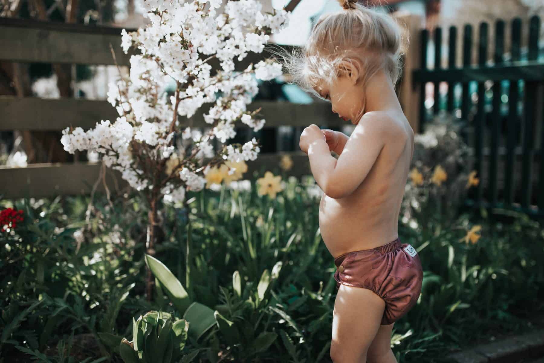 stofble lilla blomster