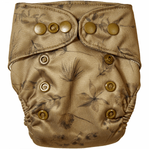 Natural Newborn wildflowers cloth diaper front