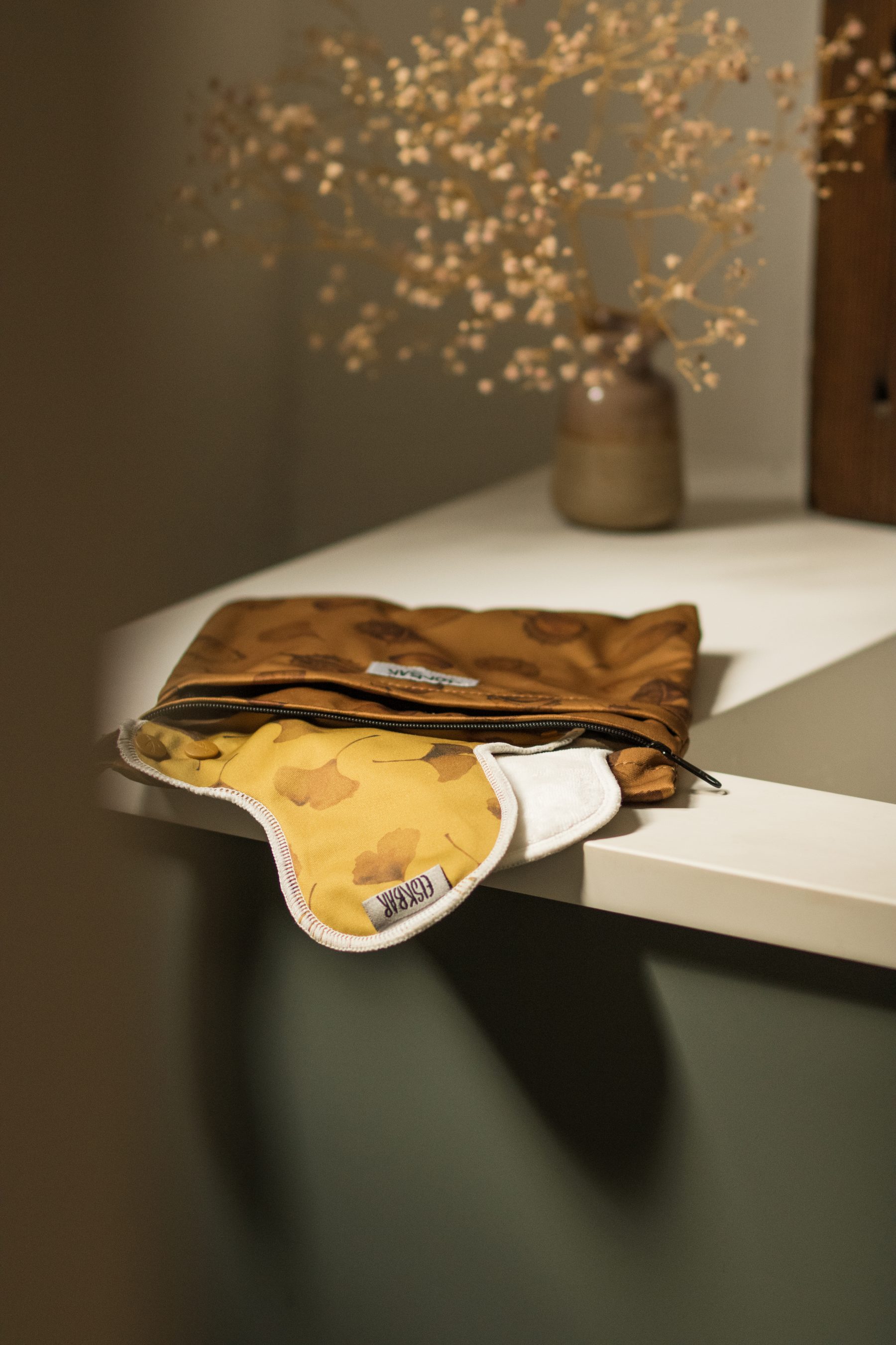Ginkgo lille stofbind