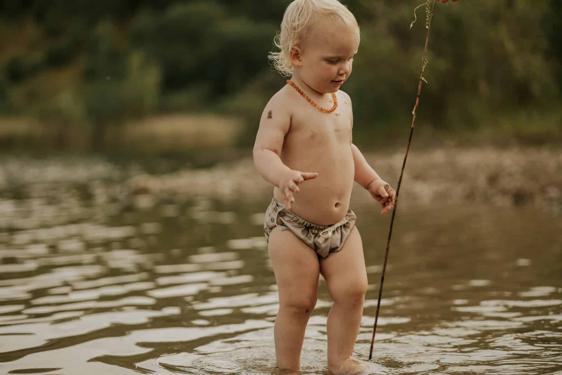 Genanvendelig badeble på stranden